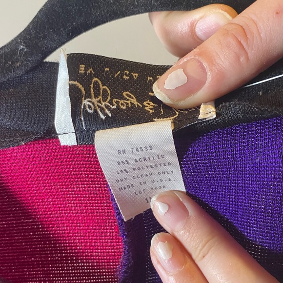 80s Color Block Pink and Purple Jacket/Dress - Picture 8 of 8